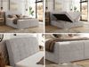 Boxspringbett DAGOS 120 x 200 cm mit Kopfteil, Lattenrost und Stauraum – Doppelbett mit Matratze & Topper Visco , stabile Konstruktion, Bettkasten, modernes Design - Hellgrau Schenille glatt - H3 Bild 2