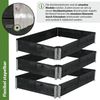 Hochbeet 3er Set Palettenrahmen Pflanzbeet 120x80x60 cm aus Holz schwarz Garten Balkon stapelbar Bild 4