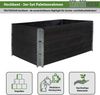 Hochbeet 3er Set Palettenrahmen Pflanzbeet 120x80x60 cm aus Holz schwarz Garten Balkon stapelbar Bild 2