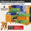 BRAST Strandkorb für 2 Personen, 120cm breit, 5 Designs, BxTxH: 120x79x150 cm, Volllieger, Rügen Deluxe, (verstellbare Rückenlehne weiches Fußkissen), inkl. wetterfeste Abdeckhaube Bild 3