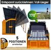 BRAST Strandkorb für 2 Personen, 120cm breit, 5 Designs, BxTxH: 120x79x150 cm, Volllieger, Rügen Deluxe, (verstellbare Rückenlehne weiches Fußkissen), inkl. wetterfeste Abdeckhaube Bild 4