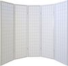 5fach Holz Paravent Raumteiler Trennwand Shoji Faltbar Weiß Bild 4