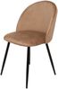 Dmora Stuhl Achito, Sessel mit Samtbezug, gepolsterter Esszimmerstuhl, Besprechungssitz, 51x54h82 cm, Beige Bild 5