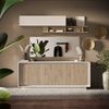 Sideboard >Siena< 4 Türen, Soft-Close, Cashmere / Eiche Dekor - 207x80x50 (BxHxT) Bild 4