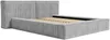 Vente-unique - TIMANO Bett SamtStoff Grau - B 252 cm x H 90 cm x L 226 cm Bild 4
