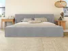 Vente-unique - TIMANO Bett SamtStoff Grau - B 252 cm x H 90 cm x L 226 cm Bild 3