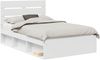 vidaXL Bettrahmen mit Kopfteil Weiß 120 x 190 cm Massives Kiefernholz 3411768 Bild 2