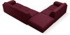 Micadoni Ecksofa Molino 6-Sitzer Links Strukturierter Stoff Bordeaux Bild 3