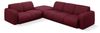 Micadoni Ecksofa Molino 6-Sitzer Links Strukturierter Stoff Bordeaux Bild 2