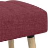 vidaXL Kanalgepolsterte Bank Weinrot 60 x 40 x 45 cm Stoff 42038462 Bild 3