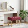 vidaXL Kanalgepolsterte Bank Weinrot 60 x 40 x 45 cm Stoff 42038462 Bild 3