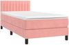 vidaXL Boxspringbett mit Matratze Rosa 80x200 cm Samt 3141394 Bild 3