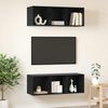 vidaXL TV-Schrankset 2 pcs Schwarz Eichen-Optik 37 x 37 x 107 cm 3393574 Bild 4