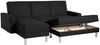 Just Fashion Funktionssofa Flachgewebe Schwarz Metall Chromfarben Bild 3
