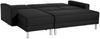 Just Fashion Funktionssofa Flachgewebe Schwarz Metall Chromfarben Bild 2