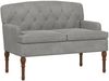 vidaXL Zweisitzer mit Knopfheftung Hellgrau 111 x 65 x 79 cm Samt 42041843 Bild 2