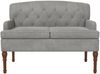 vidaXL Zweisitzer mit Knopfheftung Hellgrau 111 x 65 x 79 cm Samt 42041843 Bild 3
