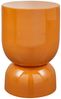 Beistelltisch Hekla aus Metall, Retro Chic Design, orange, rund, hochglänzend lackiert Bild 4