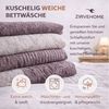 ZIRVEHOME Bettwäsche Baumwolle Bettbezug Ornament Design in Braun, Beige, Creme Diana P1, Renforce, 3 teilig, 200x220 Ornament Design in Braun, Beige und Cremetönen Bild 4