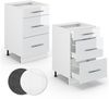 Badschrank Fame-Line Weiß Hochglanz 50 x 82 cm ohne Arbeitsplatte Vicco Bild 3
