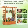 COSTWAY Blumenkasten (1 St), mit Rankgitter, Hochbeet für Kletterpflanzen, Sichtschutz Bild 4