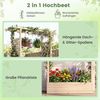 COSTWAY Blumenkasten (1 St), mit Rankgitter, Hochbeet für Kletterpflanzen, Sichtschutz Bild 3
