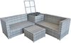 PolyRattan Sitzgruppe mit Auflagenbox Garten Sofa Gartenmöbel Lounge grau XXL Bild 5