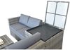 PolyRattan Sitzgruppe mit Auflagenbox Garten Sofa Gartenmöbel Lounge grau XXL Bild 4