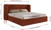 Polsterbett Bett mit Holzlattenrost Schlafzimmer Bett Doppelbett gepolstertes Kopfteil Multipocket Matratze - EMORA CLASSIC - 180x200 cm - Orange Plüsch - ELORI LUX Bild 4