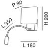 FABAS LUCE 3432-24-178 Wandleuchte Vietri nickel satiniert weiß Bild 2