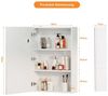 radelldar Badezimmerspiegelschrank Spiegelschrank bad mit beleuchtung und Ablage,Badschrank hängend Badmöbel Bild 4