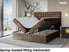 MEBLINI Boxspringbett ASTON 160x200 cm mit Bettkasten - H3/Braun Samt Polsterbett - Doppelbett mit Topper & Taschenfederkern-Matratze Bild 3