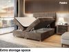 MEBLINI Boxspringbett ASTON 160x200 cm mit Bettkasten - H3/Braun Samt Polsterbett - Doppelbett mit Topper & Taschenfederkern-Matratze Bild 5