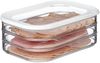 Mepal | Modula Aufschnittdose 3-lagig | 1650 ml | zur Aufbewahrung von Wurst und Fleischwaren im Kühlschrank | spülmaschinenfest | 3 separate Aufbewahrungsbehälter | Nordic White Bild 2
