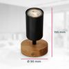B.K.Licht Wandleuchte BKL1633, ohne Leuchtmittel, 2700K - Extra-Warmweiß, Wandlampe Innen 9 cm Schwarz GU10 max. 9W Bettlampe Schlafzimmer Flur Bild 4