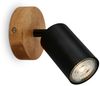 B.K.Licht Wandleuchte BKL1633, ohne Leuchtmittel, 2700K - Extra-Warmweiß, Wandlampe Innen 9 cm Schwarz GU10 max. 9W Bettlampe Schlafzimmer Flur Bild 2