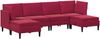 vidaXL Wohnzimmergarnitur mit Kissen mit Speicher 6 pcs Weinrot Samt 3413752 Bild 2