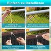 Clanmacy Sonnensegel Schattiernetz 200x500 cm HDPE UV-beständig Schwarz Geeignet für Gärten Bild 4