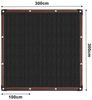 Clanmacy Sonnensegel Schattiernetz 200x500 cm HDPE UV-beständig Schwarz Geeignet für Gärten Bild 2