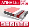 Matratze 140x200 Multipocket Taschenfederkern ATINA MAX 7 Zonen H3 H4 25 cm Visco Polyurethanschaum Jersey Bild 5