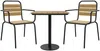 Vente-unique - LYLIOS Garden dining set Metall Schwarz - B 70 cm59,5 cm x H 75 cm80 cm x L 70 cm54 cm Bild 3
