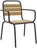 Vente-unique - LYLIOS Garden dining set Metall Schwarz - B 70 cm59,5 cm x H 75 cm80 cm x L 70 cm54 cm Bild 4