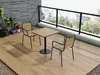 Vente-unique - LYLIOS Garden dining set Metall Schwarz - B 70 cm59,5 cm x H 75 cm80 cm x L 70 cm54 cm Bild 2