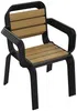 Vente-unique - LYLIOS Garden dining set Metall Schwarz - B 70 cm59,5 cm x H 75 cm80 cm x L 70 cm54 cm Bild 5
