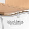 bümö WoodLine Stapelstuhl 2er Set - Ergonomischer Holzschalenstuhl aus Buche & Chrom-Metallgestell, Schalenstuhl stapelbar für Konferenzraum, Meeting & Messe - Besucherstuhl & Besprechungsstuhl, SBH1-6 Bild 2