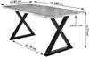 Esstisch Baumkante massiv Akazie natur 140 x 80 schwarz X-Gestell LUBIN 76509192 Bild 2
