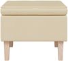vidaXL Hocker mit Holzbeinen Creme Stoff [329434] Bild 3