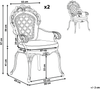 Beliani 'LIZZANO' Set mit 2 Stühlen und Sitzkissen, Metall dunkelbraun Bild 2