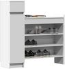 vidaXL Schuhschrank Weiß 100,5x28x100 cm Holzwerkstoff 840422 Bild 4