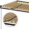 vidaXL Markise Manuell Einziehbar mit LED 350x250 cm Gelb und Weiß 3069083 Bild 5